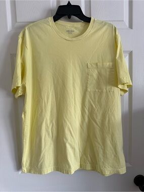 Goodthreads Men’s Pocket Tee - Pale Yellow 100% cotton